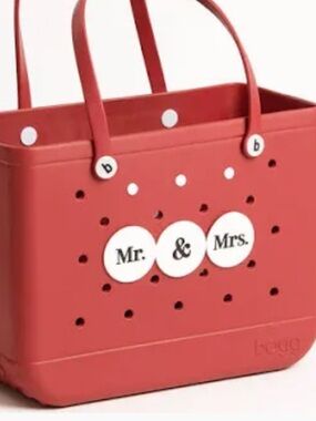 BOGG BAG BIT Mr. & Mrs. NEW 3 Separate Buttons for Your Bag